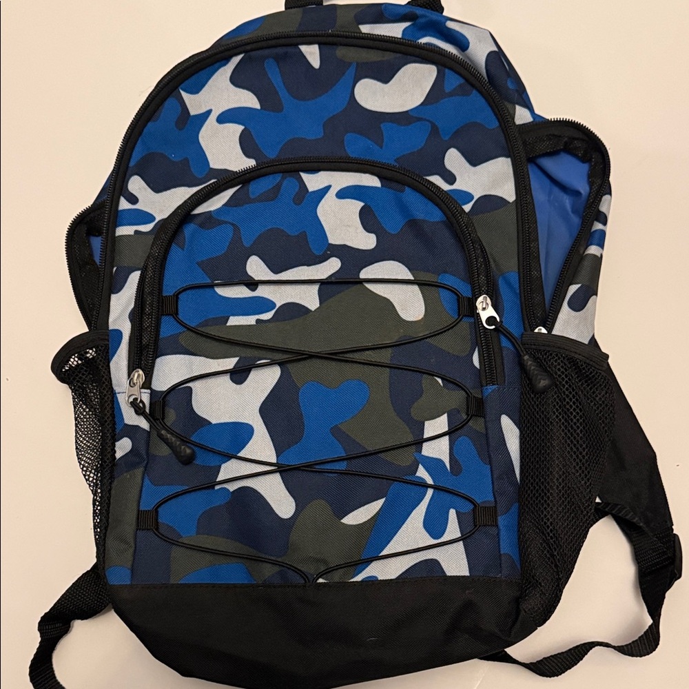 Blue Camo Kids Backpack - Unbranded